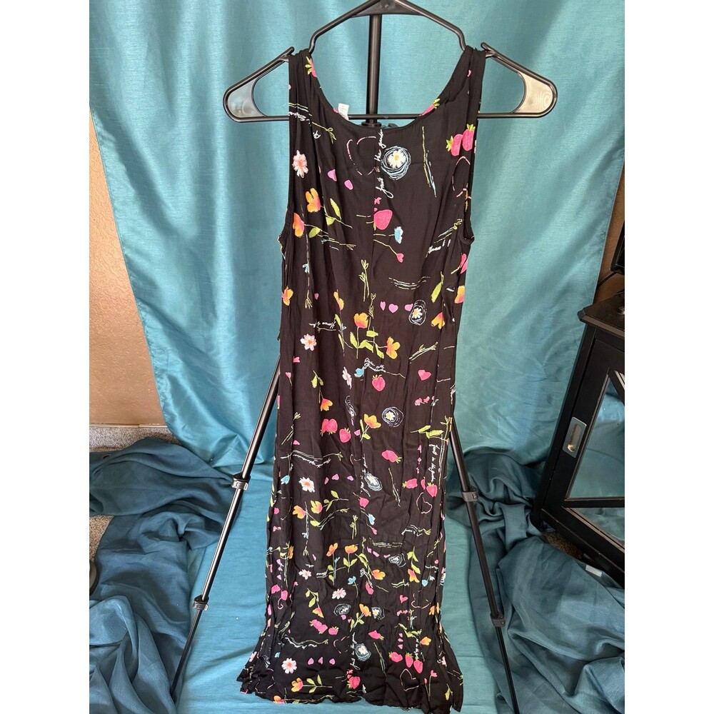 Vintage Whimsical Floral Maxi Dress Made in the USA